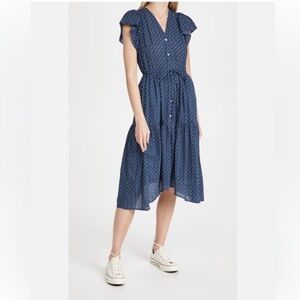 Trovata Birds of Paradise Kristi dress seaview ditsy size S